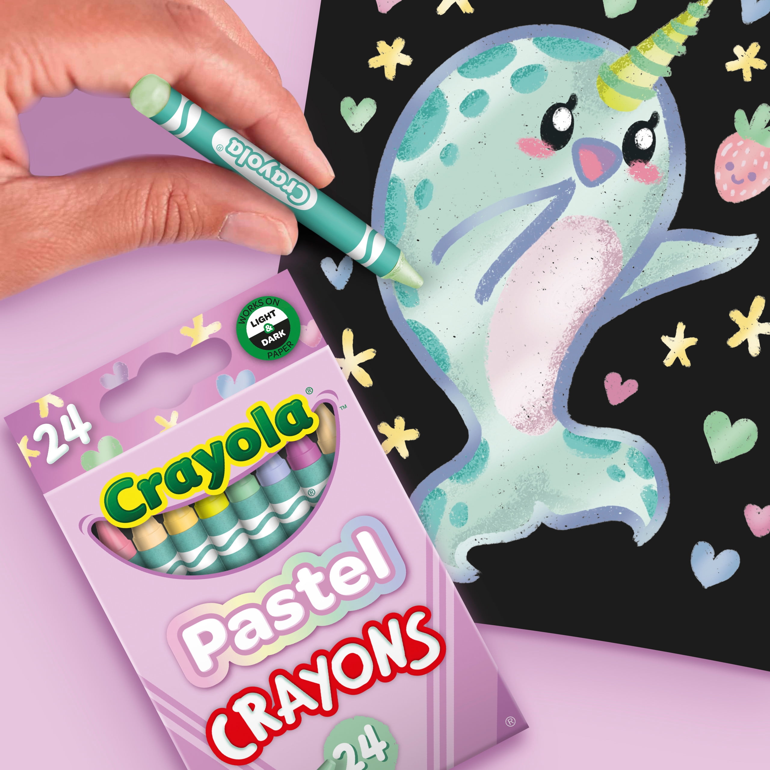 Crayola Crayons - Pastel, Set of 24