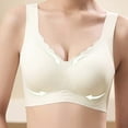 thumbnail image 2 of ShomPort Womens Fixed-Cup Bras Solid Color Push Up Wireless U-Back Wide Straps Comfort Breathable Underwear, 2 of 4