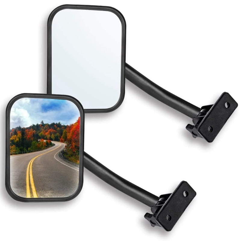 Door Off Mirror for Wrangler TJ JK Off-Road Morror Rectangular Mirrors Side  View Mirror, 2 Pack 