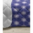 thumbnail image 3 of Oriental Down Alternative Comforter, Medallion Motif with Floral and Leafy Ornaments, Microfiber Quilt for All Season, 5 Sizes, Grey Yellow Violet Blue, by Ambesonne, 3 of 3