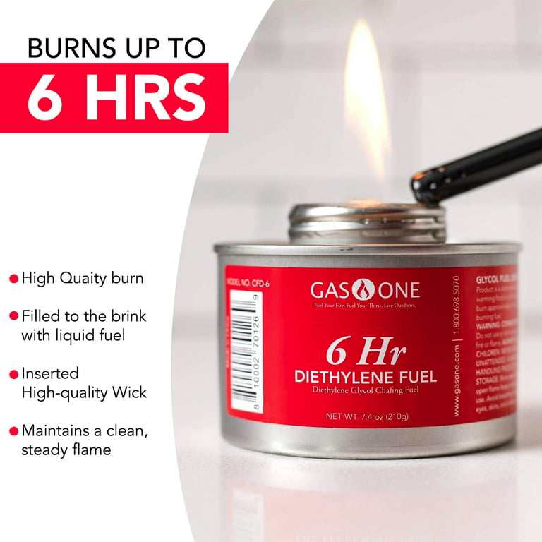 GASONE CFD-6 Gas One 6 Hr Cooking Wick Liquid Safe Fuel for