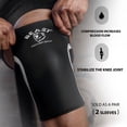 thumbnail image 2 of Neoprene Compression Knee Sleeves 7MM (Pair) Enhanced Knee Support in Squats Powerlifting Weightlifting and Wrestling – Unisex, 2 of 6