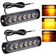 thumbnail image 5 of LED Emergency Strobe Lights, Amber 6 LED Strobe Flashing Light 2 Pack, 5 of 5