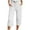 White, variant on ShiShine Capris Pants for Women Casual Drawstring Elastic High Waist Wide Leg Lounge Capris
