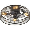 thumbnail image 2 of MONIPA Ceiling Lighting Fixture Silent 4-Light Fan Lightings Black Chandelier Fans for Office, Bedroom, Living Room, 2 of 8
