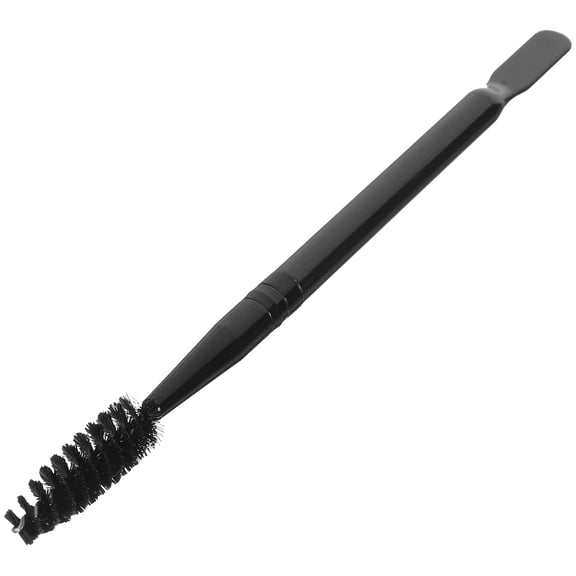 OATIPHO 1Pc Double End Black Makeup Brush for Eyebrow and Eyelash with Lightweight Design