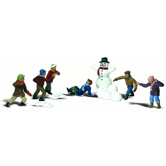 Woodland Scenics - Scenic Accents® Figures -- Snowball Fight - N - A2183