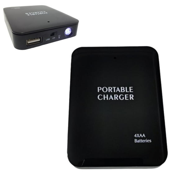 QHUDLV Portable Power Bank Box,USB 4 AA Battery,Emergency Charging Tool