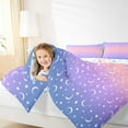 thumbnail image 4 of jejeloiu Blue Purple Ombre Twin Comforter Sets,Starry Sky Star Bedding Set For Kids Reversible 2pcs, 4 of 8