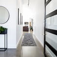 thumbnail image 6 of Washable Skid-Resistant Runner Rug Geometric Navy/Cream 24" x 96", 6 of 9