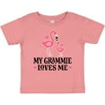 thumbnail image 3 of Inktastic Grammie Loves Me Girl Flamingo Girls Baby T-Shirt, 3 of 5