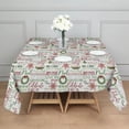 thumbnail image 3 of Multicolor Christmas Word Pattern Square Tablecloth,Waterproof Square Table Cover,Wipeable Spillproof Washable Table Cover for Home Kitchen Party Decor 42"X42"(107x107cm), 3 of 6