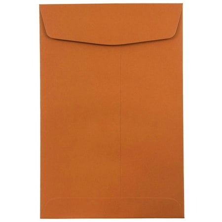 UPC: 0799418493190 | JAM 6 x 9 Open End Envelopes Dark Orange 10/Pack