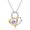 Yellow Gold Heart, variant on Emma Manor EM 14k White Gold-Plated Love Heart Women Pendant Necklace