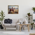 thumbnail image 3 of Stupell Industries Cowgirl in Western Scene Animals & Insects Painting Gold Floater Framed Canvas Art Print Wall Art, 31 x 25, 3 of 10