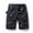 Black, variant on symoid Mens Cargo Shorts Big and Tall- Plus Size Beach Summer with Pockets Relaxed Fit Cotton Black Carpenter Shorts Size L