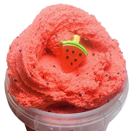

Watermelon Fruit Foam Clay Scented DIY Light Soft Toys Kids Night Light with Music Light Lamps for Bedroom with Changing Color Night Light with Toddler Night Lights Plug in Projector Ceiling