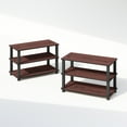 thumbnail image 2 of Furinno Turn-S-Tube 3-Tier Multipurpose Standing Shelves, Dark Cherry/Black, Set of 2, 2 of 6