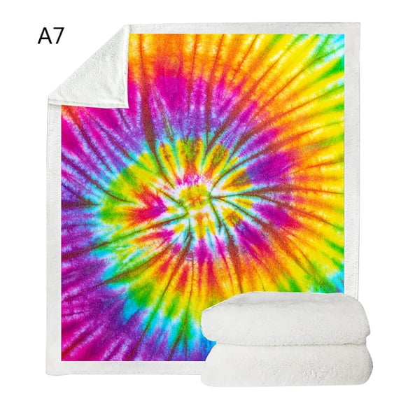 NZND Multi-color Rainbow Polyester Throw, 59.05" x 51.18"