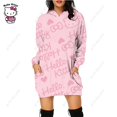thumbnail image 3 of 2023 Automne Nouveaux Chandails en Molleton Femmes Mode Décontractée Hello Kitty Imprimé Robe à Capuche Col Rond Ample Manches Longues Vêtements 5TG, 3 of 7
