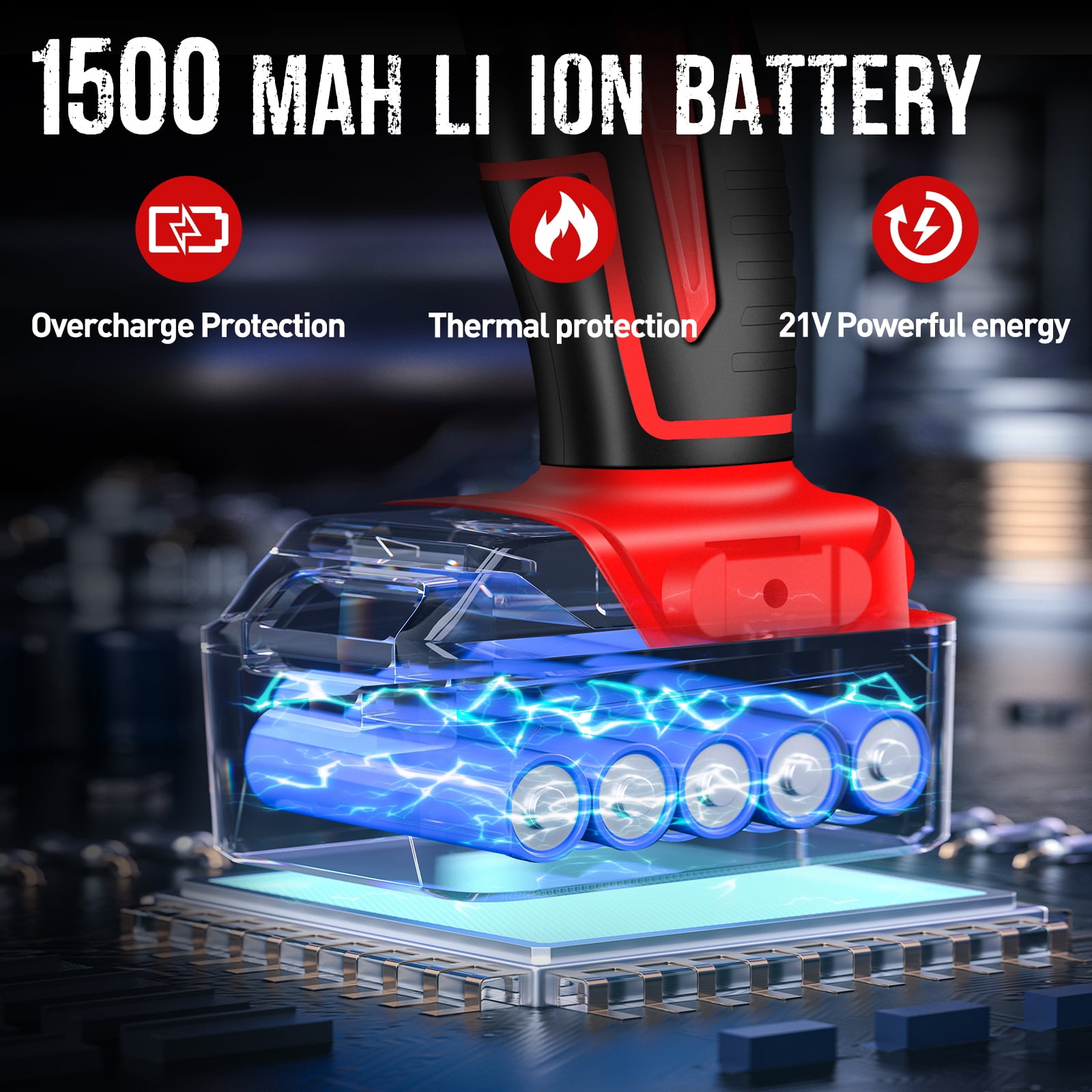 UNTIMATY 21V Cordless Power Drill Set, Power Drill Driver Kit with Lithium-Ion Battery and Charger, 3/8-Inch Keyless Chuck, 2 Variable Speed, 25+3 Position and 31pcs Drill/Driver Bits, Red