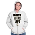 thumbnail image 5 of US Army Wife Life Military Logo Zip Hoodie Sweatshirt Women Brisco Brands S, 5 of 6