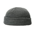 thumbnail image 4 of Tuque Tricotée Exquise Confortable Style Simple Femmes Hommes Mode Chapeaux Couvre-Chef Ornement Vêtement Accessoire pour Déco de Robe Gris Foncé, 4 of 6