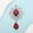 Red, variant on Banquet Teardrop Dangle Silver Brooch for Suit Derss Unisex Sparkle Brooches Wedding Prom Special Occasion Jewelry(Silver)