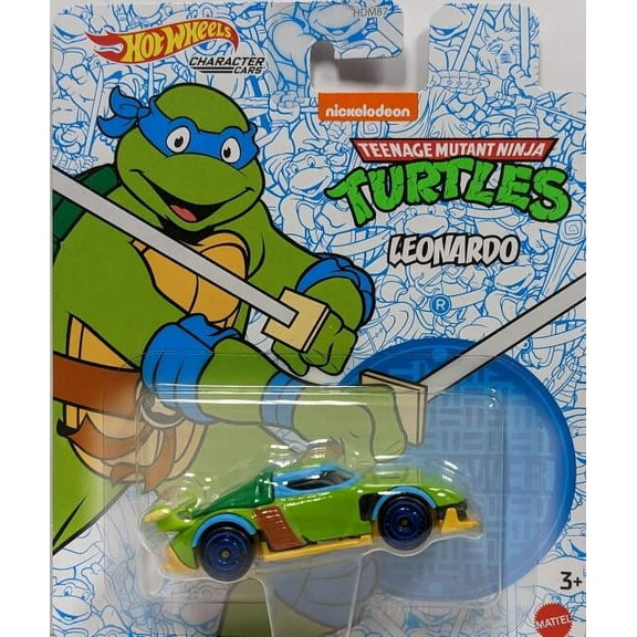 Hot Wheels Character Car Leonardo Mutant Ninja 1:64 Scale Vehicle