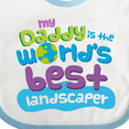 thumbnail image 4 of Inktastic Landscaper Daddy Boys or Girls Baby Bib, 4 of 4