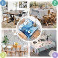 thumbnail image 4 of Blue Marble Pattern Square Tablecloth,Waterproof Square Table Cover,Wipeable Spillproof Washable Table Cover for Home Kitchen Party Decor 60"x60"(152x152cm), 4 of 6