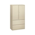 thumbnail image 2 of HON 800 Series Wide Lateral File with Storage Cabinet - 36" Width x 19.25" Depth x 67" Height - Letter/Legal/A4 - 2 Drawers - 3 Shelves -, 2 of 8