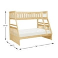 thumbnail image 2 of Lexicon Contemporary Wood and MDF Board Twin/Full Bunk Bed in Natural Pine, 2 of 6
