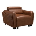 thumbnail image 2 of Furniture of America Holm Faux Leather Adjustable Headrest Chair in Brown, 2 of 8