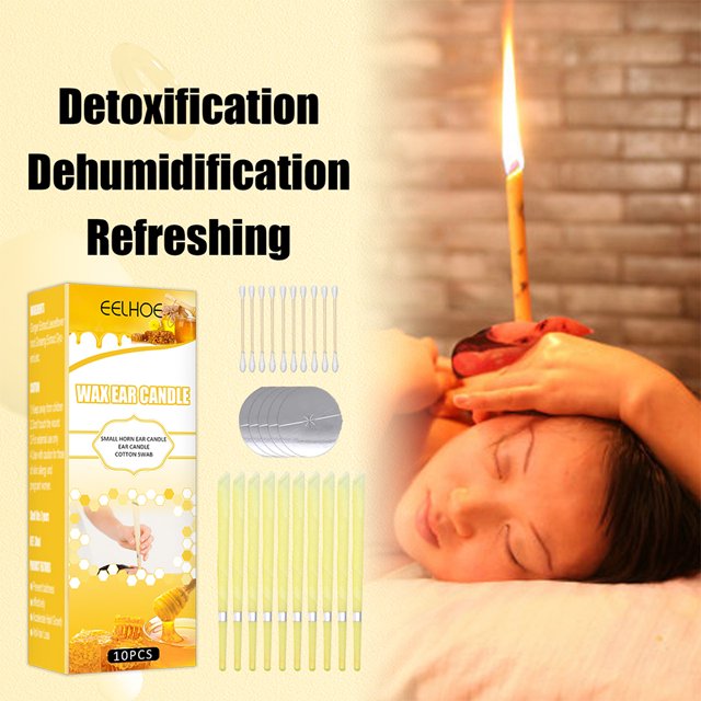 Velas para los oídos cono de cera Natural con discos protectores cuidado Personal del oído