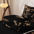 thumbnail image 5 of Catabedysis Cheetah ABC Print A Zipper Twin Comforter Sets with Fitted Sheet and 2 Pillowcases,Personalized Monogram Gifts Zipper Bedding Set For Girls,Black Reversible,4-Piece, 5 of 7