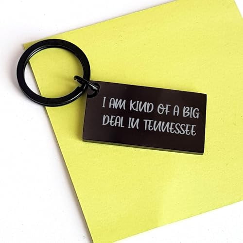 Tennessee Inspired Keychain Gift for Him Her Friends Funny I Am Kind Of A Prime Selection In Tennessee Engraved Stainless Steel Gifts from Home for Christmas Stocking Stuffers