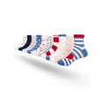 thumbnail image 3 of Wonder Nation Girls Ankle Stripe Socks, 10-Pack, Sizes S-L, 3 of 16