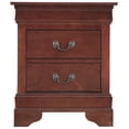 thumbnail image 3 of Maklaine Contemporary 2 Drawer Nightstand in Cherry - Fully Assembled, 3 of 7