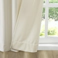 thumbnail image 5 of 63"L*37"W 510 Design Colt Poly Velvet Window Panel Pair, Fits up to a 1.25" Diameter Rod, Machine Washable for Easy Care, Ivory, 5 of 9