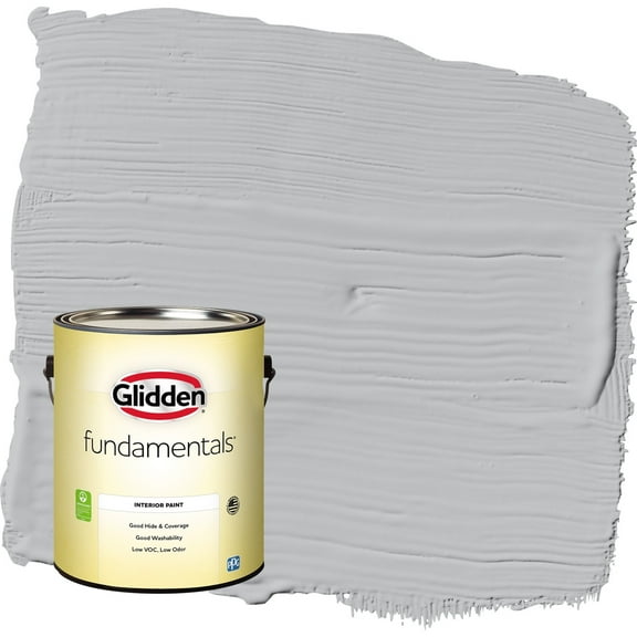 Glidden Fundamentals Whirlwind / Gray Semi-Gloss Interior Paint, 1 Quart