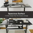 thumbnail image 6 of Electric Standing Desk with Keyboard Tray 55 x 28 inches Height Adjustable Gaming Sit Stand up Desk for Home Office Work, 6 of 10