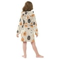 thumbnail image 7 of FORMRS Niños Bathrobe Unisex Hooded Robe Soft Plush Pajamas Sleepwear, Size 4-6T, Beige Halloween Pumpkin, 7 of 7