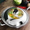 thumbnail image 2 of relayinert Visualized Stainless Steel Cookware Pot Lid For Easy Cleaning Sturdy And Durable Frying Pans Lid 28cm, 2 of 6