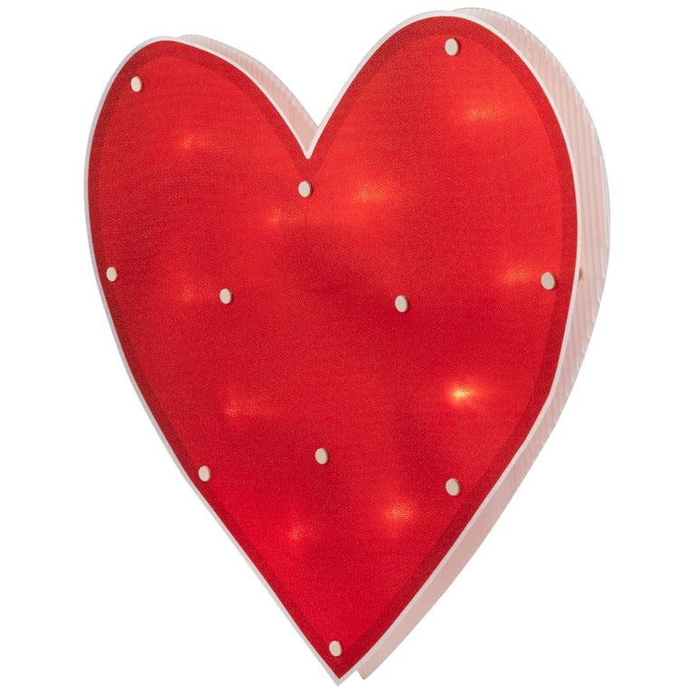 Mr sold valentine light up bright pink heart xoxo love tree new