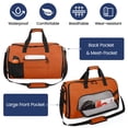 thumbnail image 6 of Convertible Garment Duffel Bag with Shoulder Strap, Foldable Duffle Bag for Men Women, 2-in-1 Hanging Suitcase Suit Travel Bag, Orange - GB261, 6 of 9