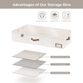 thumbnail image 4 of Underbed Storage Organizers,2-Pack Fabric Bins with Reinforced Handles&Label Pockets for Clothes,Blankets,and Seasonal Items, 4 of 8