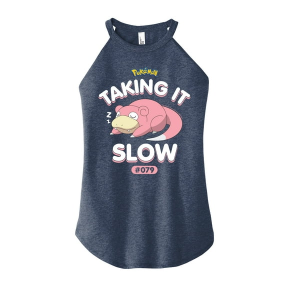 Pokémon - Slowpoke Taking It Slow - Juniors High Neck Tank Top