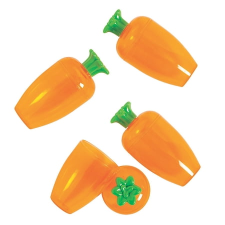 Fun Express Carrot Molded Easter Egg, Party Supplies, Basket Stuffers, 12 Pieces, 4" x 6"