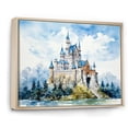 thumbnail image 2 of Designart "Fortresses Amid Mountain Scenery" Architecture Framed Wall Art - Traditional Blue Castles Living Room Framed Canvas Art, 2 of 6